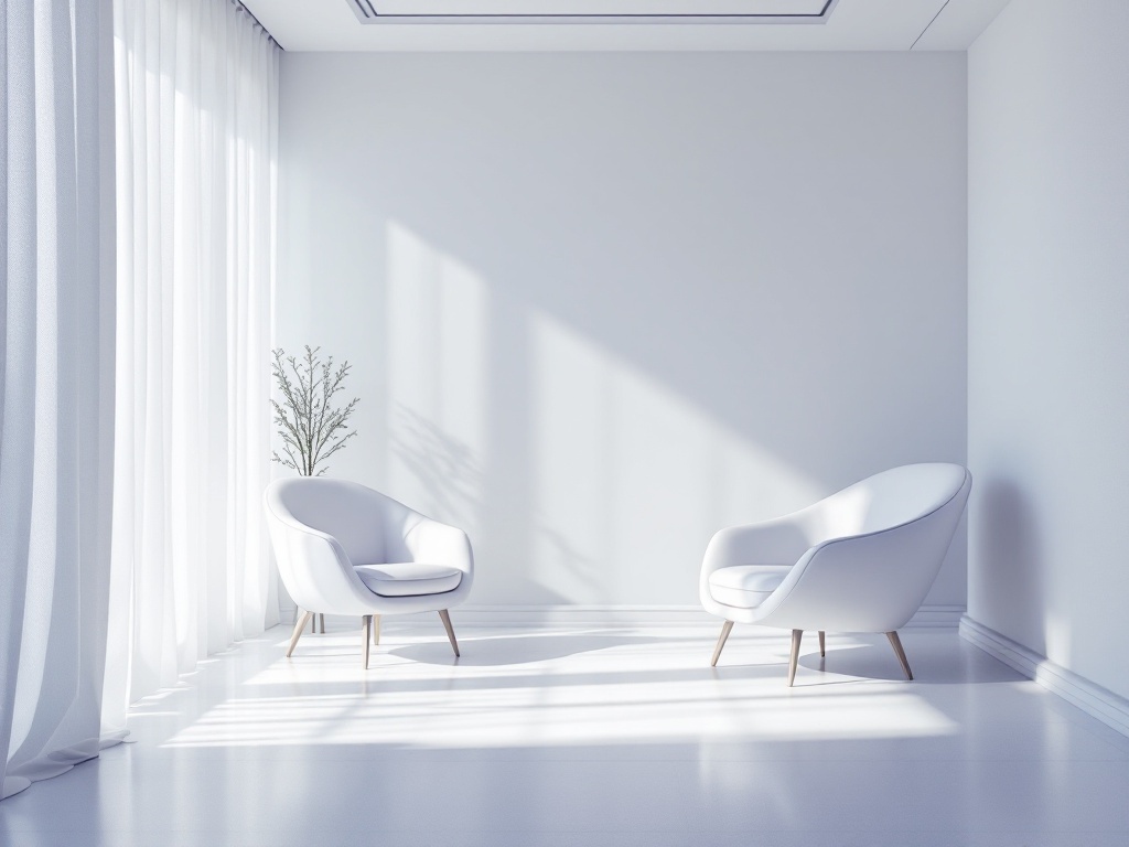 A quiet aesthetic clinic consultation room with neutral natural light